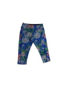 Lularoe Blue Floral Capri Leggings